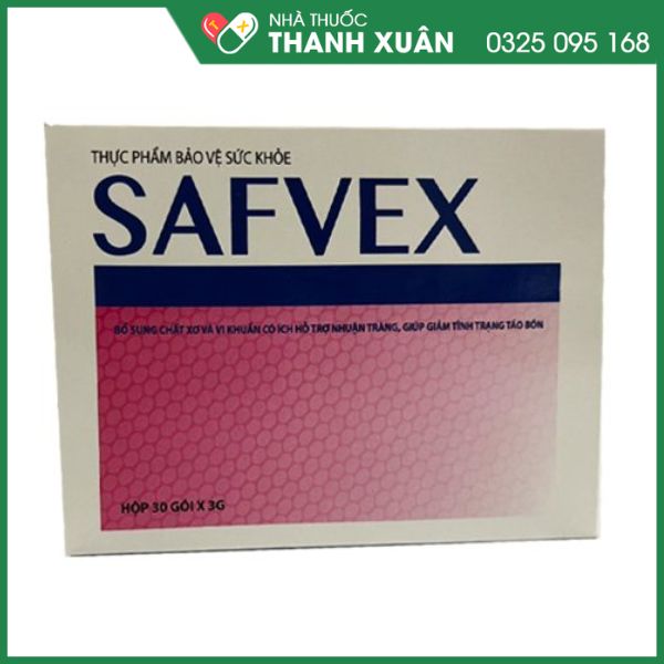 Safvex bổ sung men vi sinh, cải thiện táo bón